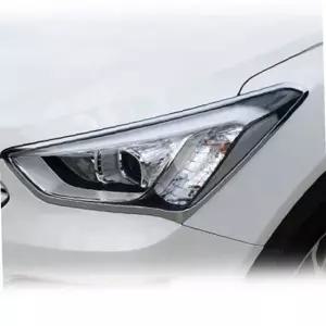 싼타페DM 헤드라이트 커버 크롬 몰딩 헤드램프