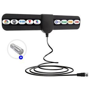 TV 안테나 2025 스마트 TV용 새로운 디지털 안테나 360 수신 4K 1080p 올 TV 지원 로컬 채널용 스마트 스위치 증폭기 신호 부스터 -10.5피트 동축 HDTV 케이블 휴대용 안테나 실내용