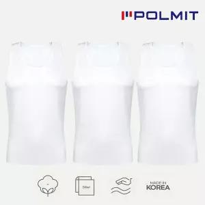 [하프클럽/폴밋]폴밋급60수순면더블실켓국내산민소매런닝3종세트437