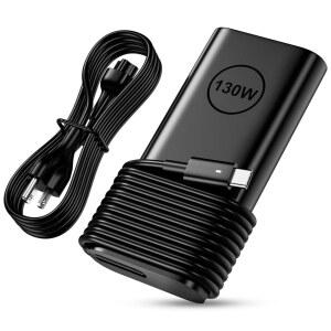 Dell 130W 노트북 충전기 USB C 슬림 어댑터 교체 - XPS 17 15 7590 9700 9500 9510 정밀도 5560 3560 5540 5570 3561 3550 5510 5520 Latitude 7310 7210 Type 컴퓨터 AC 전원 코드