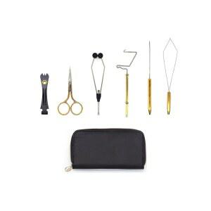 초보자를 위한 FIOTCEL 파리 묶기 도구 키트 - 인공 낚시 수공예를 보빈, 채찍 피니셔, 쓰레더, 티펫 클 , 가위 및 보드킨이 포함된 완전한 스타터 세트