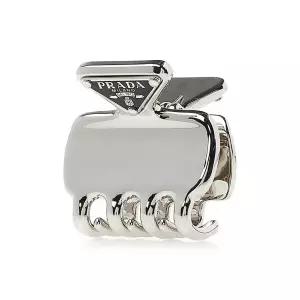 [프라다] FW24 여성 트라이앵글 로고 헤어핀 1IF087 2BA6 F0276