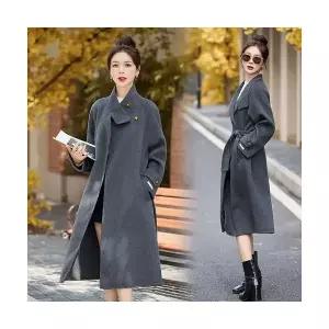 템퍼티샵 여성 하프 리버시블 울 코트 추동 차이나 모직 SOH4