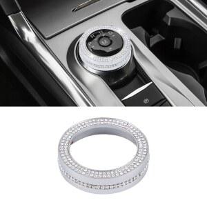 포드 기어 변속 노브 커버 데칼 크리스탈 PRND 스위치 스티커 자동차 인테리어 장식 트림 실버 1PC용 PIFOG 블링 익스플로러 액세서리