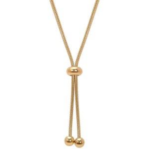 주드 주얼러스 스테인리스 스틸 구슬 조절 가능한 롱 태슬 드레스 스웨터 체인 목걸이