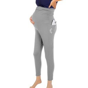 포켓이 있는 SUPSMART 임산부 레깅스 - 배 위 임신 활동복 운동