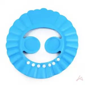 크기조절 샴푸캡 귀마개형 블루 아기 목욕 헤어캡