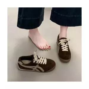 여자 워킹화 슈즈 레드 가을 겨울 기모 크라운 캐주얼 보드화 ST4