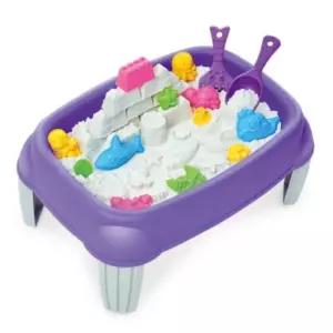 상상플레이 화이트 모래 3팩+놀이 도구 16개+놀이 테이블 바다동물 친구들