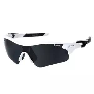 오클랜즈 아시안핏 프리미엄 스포츠 고글 선글라스_화이트블랙 프레임+스모그 편광렌즈