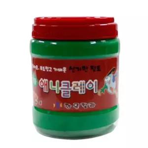 한국칼라 통통 튀는 부드럽고 가벼운 신기한 점토 대용량 칼라클레이_초록 500g 학습교재