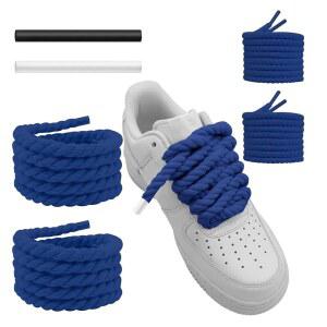 [미국배송] 에어 포스용 UAMGLSOB 두꺼운 로프 신발 끈 10MM/15MM 와이드 라운드 면 청키 끈 운동화용 교체용