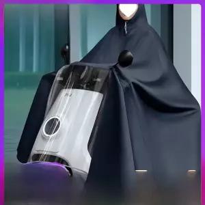 두꺼운 이중층 롱 모터사이클 레인코트 유니 전신 커버 전기차 레인 기어 내구성 있는 PVC 소재 레인 슈트