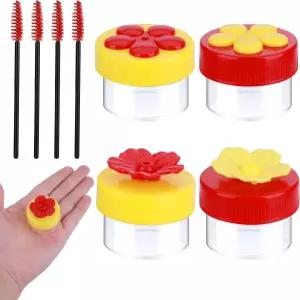 4팩 휴대용 벌새 모이통 작은 손 청소 브러시 미니 꽃 창문 야외 용품용 야생 조류