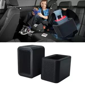 2팩 실리콘 안전벨트 버클 홀더 용 부스터 내구성 있는 소재 뒷좌석 접근성 용이 자동차 액세서리 대부분의