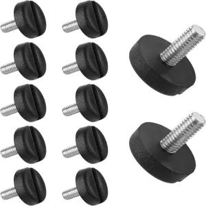 DSLSQD 12팩 가구 평준화 발 조절 가능 테이블 다리 무거운 듀티 나사 캐비닛 의자 바 스툴 책상 서랍 나무