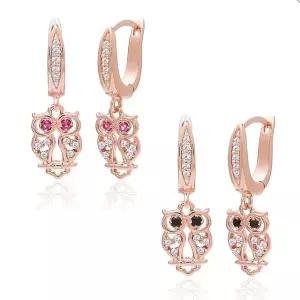 리본 금 큐빅 데일리 원터치링 꽃 플라워 로즈 (WFJ5A4R)