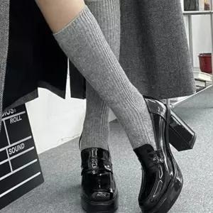 K19 에나멜 각코 가보시 통굽 페니 청키굽 로퍼힐 로