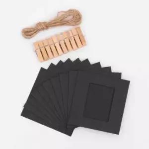 페이퍼액자 종이액자 10p세트 2x3 블랙 폴라로이드액자 폴라로이드종이액자