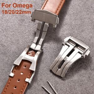 [호환품]18mm 20mm 오메가 호환 디플로이먼트 클래스프 스테인리스 스틸 시계 폴딩 버클 버터플라이 플라잉