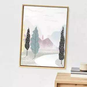 30x40cm 일러스트 캔버스 액자 풍경A 카페 북유럽