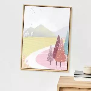 북유럽 일러스트 캔버스 액자 풍경F 30x40cm