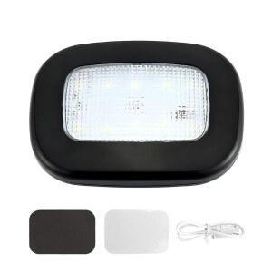 자동차용 KVAEY 마그네틱 돔 라이트, LED 프레스 스위치 USB 충전식 자동차 실내 천장 지붕 리딩 램프, RV 트럭 트레일러 캠퍼용 범용 무선 돔 라이트 액세서리(블랙)