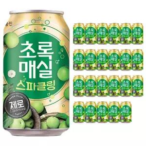 스파클링 제로 24캔 x 350ml 웅진 초록매실