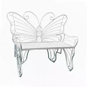 나비 옥상 카페 펜션 포토존 의자 감성 철제