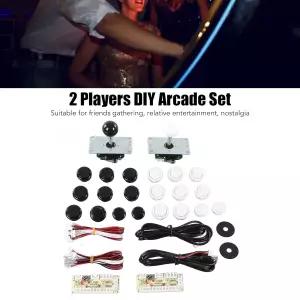 2인용 DIY 아케이드 키트 USB 보드 게임 인코더 조이스틱 버튼 세트 친구 모임용
