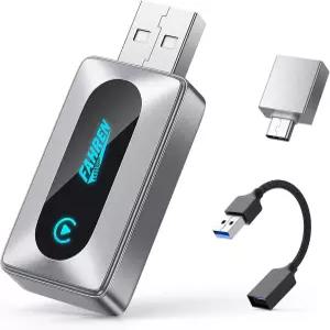 FahREN 2025 업그레이드된 Bluetooth 및 WiFi 연결용 무선 카플레이 어댑터 2017년부터 iOS 10+ 자동차와