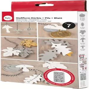 레이허 실리콘 주조 몰드 호박 버섯 잎 14.5 x 26 1 cm 트레일러용 7개 크리에이티브 콘크리트 아트 레진