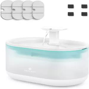 펫리브로 반려동물 분수대 보이는 수위 디자인 듀얼 워터 모드가 있는 2.1리터 조용한 정수기 고양이와