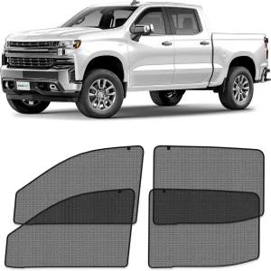 Chevy Silverado 1500 2019-2026 크루 캡을 위한 CLIM 아트 마그네틱 자동차 창문 음영 u2013 커스텀 핏 선