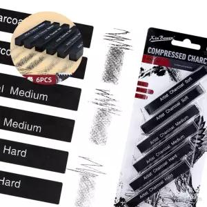 글샵 목탄 스틱 6종 세트 스케치펜슬 드로잉펜 미술연필