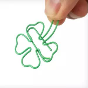 모구모구 네잎클로버 문서 클립 디자인 집게 학생 필기 용품