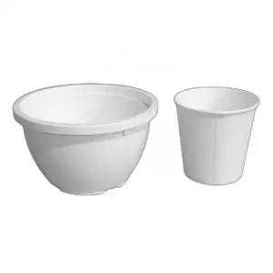 에코 플라스틱 항아리 원형 하양 3호 10개 분갈이 다육이 플분 야생화 화분