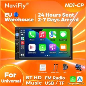 터치스크린네비플라이 7인치 HD 터치스크린 1딘 2딘 MP5 플레이어 멀티미디어 카플레이오토 카 라디오   기