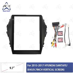 현대 호환 산타페 IX45 2013- 용 자동차 오디오 2Din Fascia 프레임 어댑터 9.7 인치 대형 스크린 DVD 설치
