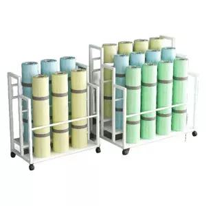 요가매트 매트 바구니 보관함 대용량 이동식 3단 정리함 요가 포켓형 거치대 다층