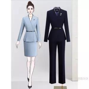 여자 정장세트 가을 겨울 오피스룩 정장 세트 호텔리어 프론트 미용실 카고 주얼리 숍 작업복 원픽4