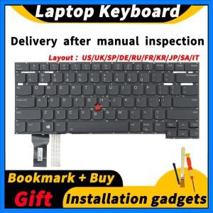 Lenovo Thinkpad T14s Gen2 P1 Gen4 X1 Extreme Hermit 4th 2021 US/UK/SP/DE/RU/FR/KR/JP/SA/IT 레이아웃