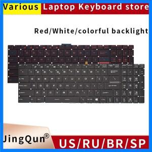 백라이트 포함 미국 러시아어 노트북 키보드 MSI GS60 GT72 GE62 GL62 GL72 CX62 WS70 GS70 GV62 MS-16J5 M