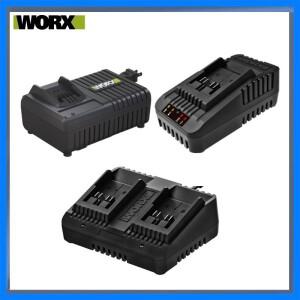 WORX 충전기 20V 2.0A/6A 20V 다중 모델 충전 보호 기능 포함 범용 녹색 배터리 플랫폼 WA3713/WA3924/WA39