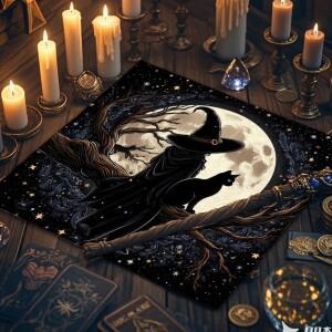달빛 마녀  타로 식탁보 제단 의식 천 매니아는 점성술 폴리 에스터 사용