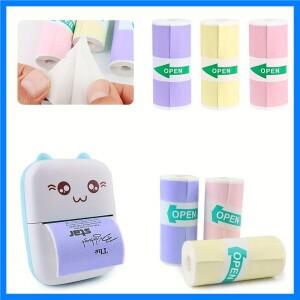 미니 프린터 용지 3롤 감열지 포켓 감열 프린터용 인쇄 가능한 스티커