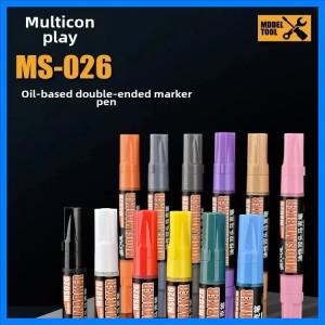 건담 밀리터리 모델용 오일 기반 더블 마커 엔드 펜 DIY 코팅 도구 모델 페인팅 컬러 매치 페인트 펜 MS026