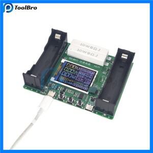 18650 리튬 배터리 테스터 USB C 타입 MAH MWH 배터리 용량 표시기 전력 감지기 LCD 디지털 전압계 전류계