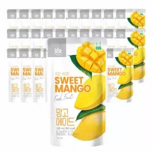 망고 에이드 파우치 음료 아이스 편의점 일회용 사무실 탕비실 pc방 피씨방 봉지 음료수 여름 홈 카페 30팩