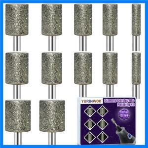 Dremel 로타리 도구와 호환되는 다이아몬드 그라인딩 비트 116Grit 다이아몬드 코팅 비트 1/8